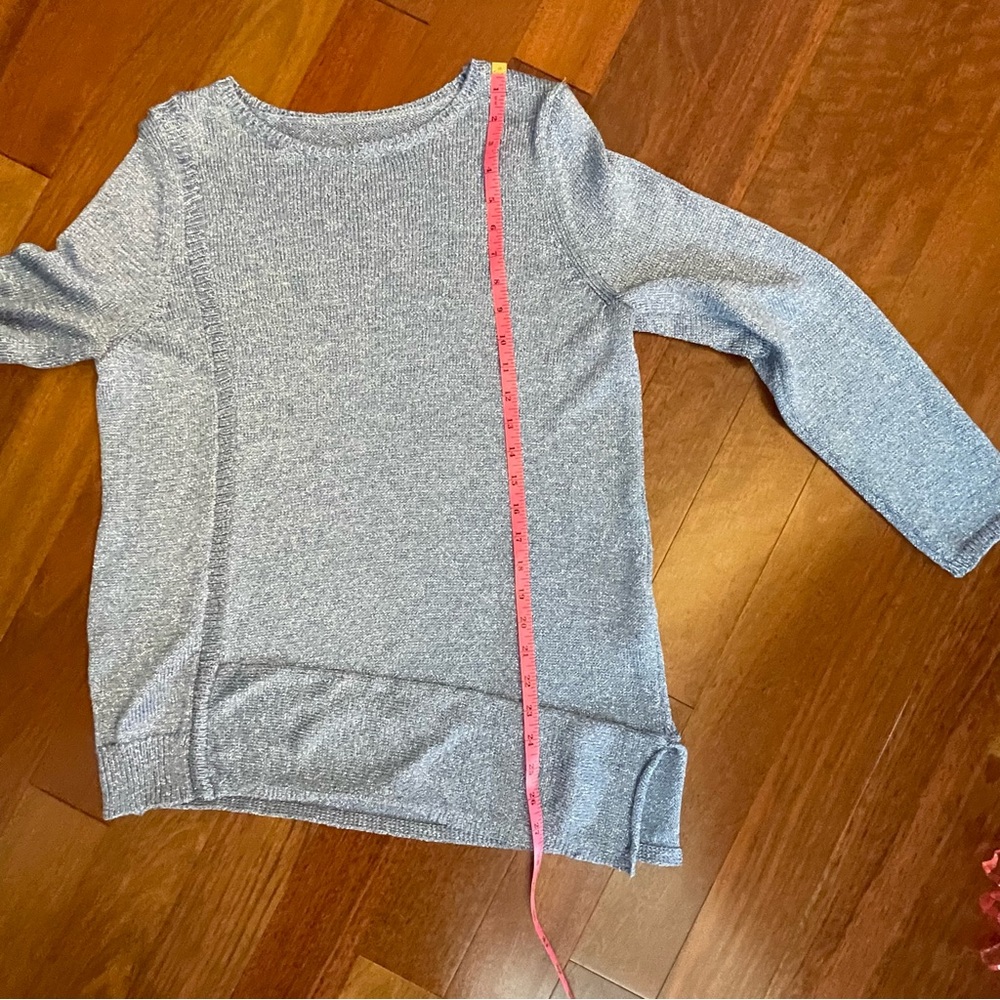 Chico's Blue Crew Neck Sweater Soft Knit - Picture 6 of 6